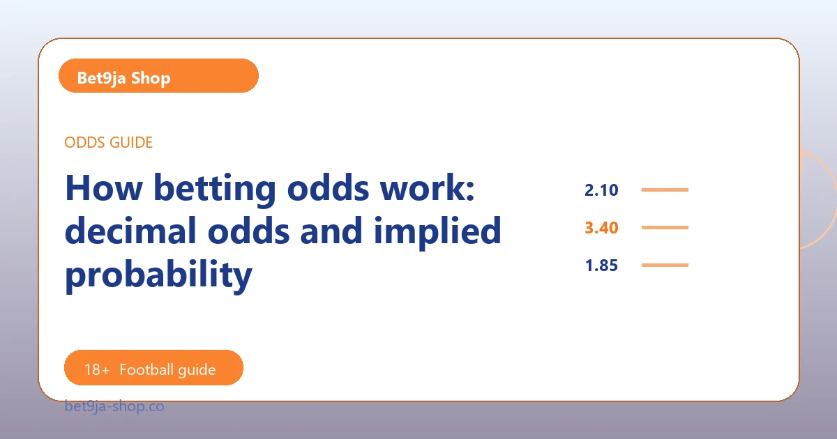 How betting odds work: decimal odds and implied probability - Bet9ja Shop football guide